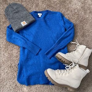 J crew blue sweater size extra small.